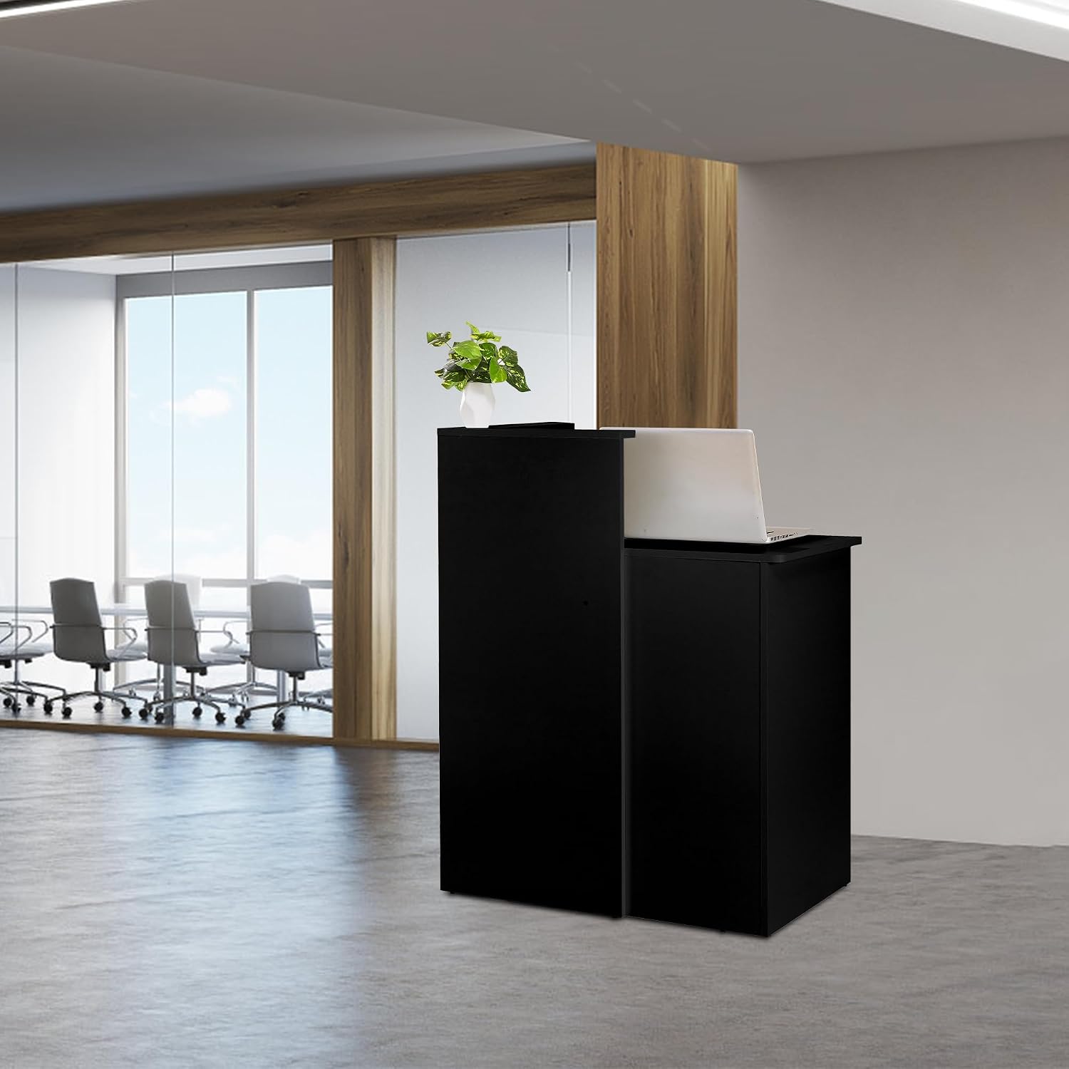 Reception Desk Counter - Mostrador de recepción pequeño con dos