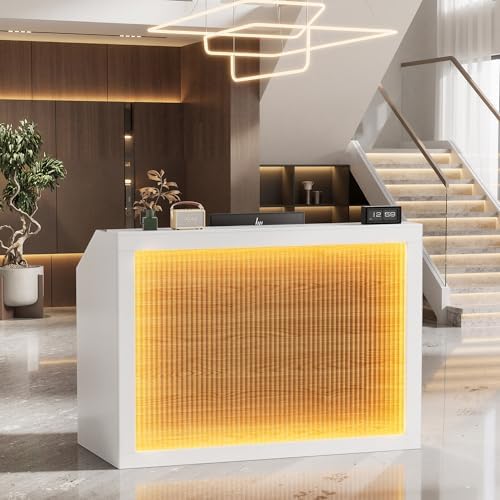 Reception Desk Counter - Mostrador de Recepción de 55.1 Pulgadas,