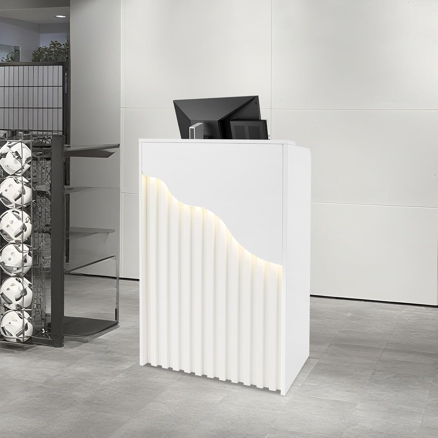 Reception Desk Counter - Mostrador de recepción pequeño con luz
