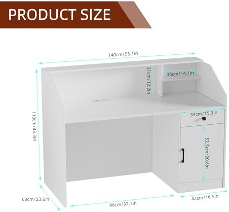 Mostrador de Recepción de 55.1 - Reception Desk Counter reseña y precio