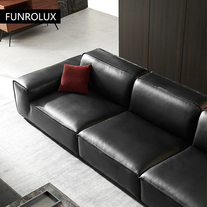 Sofá grande de cuero de vaca n - Office Furniture In China reseña y precio