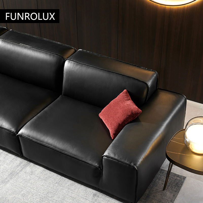 Sofá grande de cuero de vaca n - Office Furniture In China reseña y precio