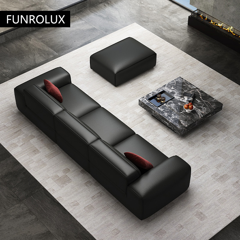 Sofá grande de cuero de vaca n - Office Furniture In China reseña y precio