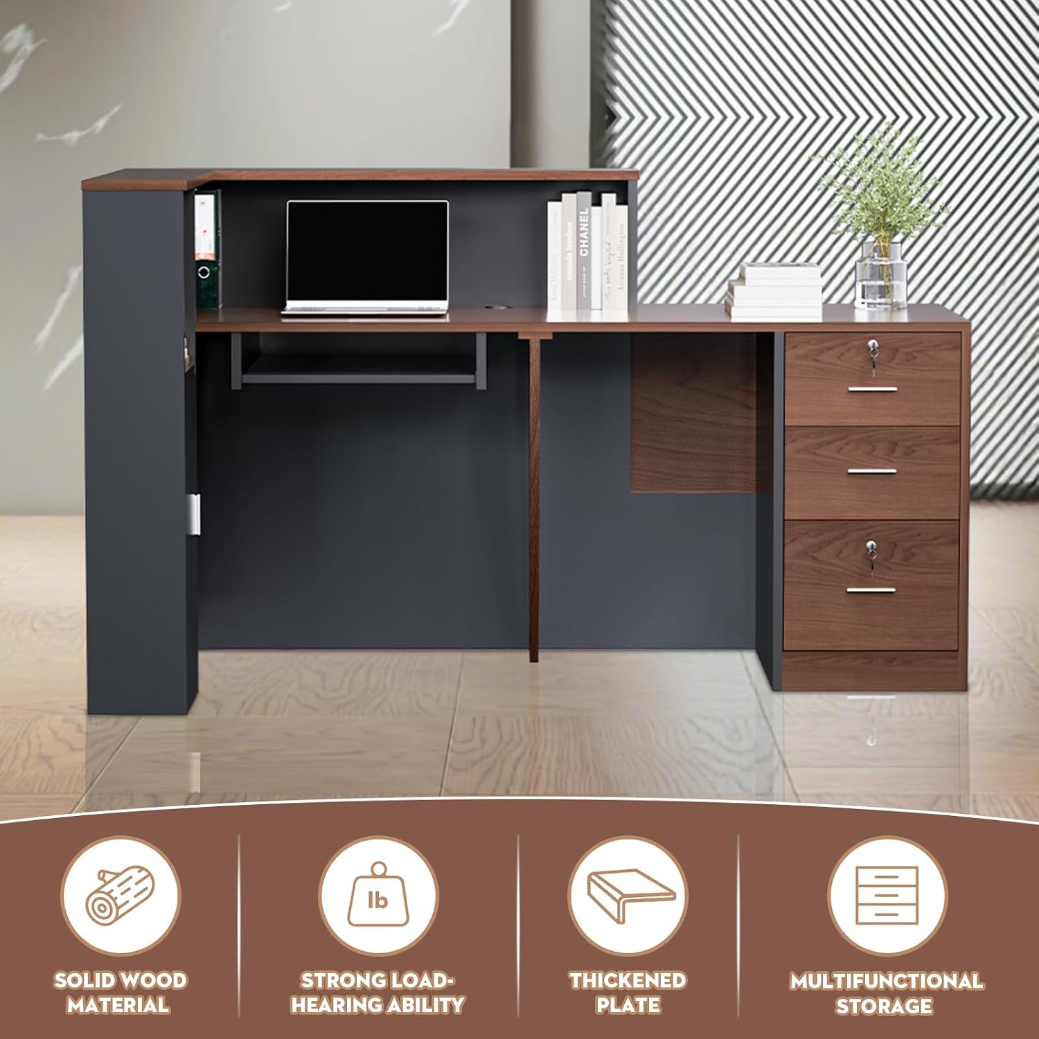 Mostrador de recepción comerci - Reception Desk Counter reseña y precio
