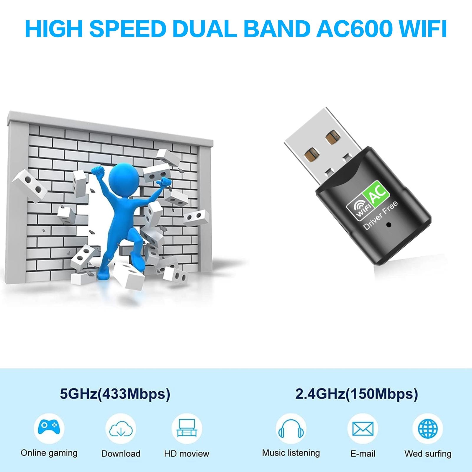 Adaptador WiFi USB AC600, mini - Adjustable Laptop Table reseña y precio